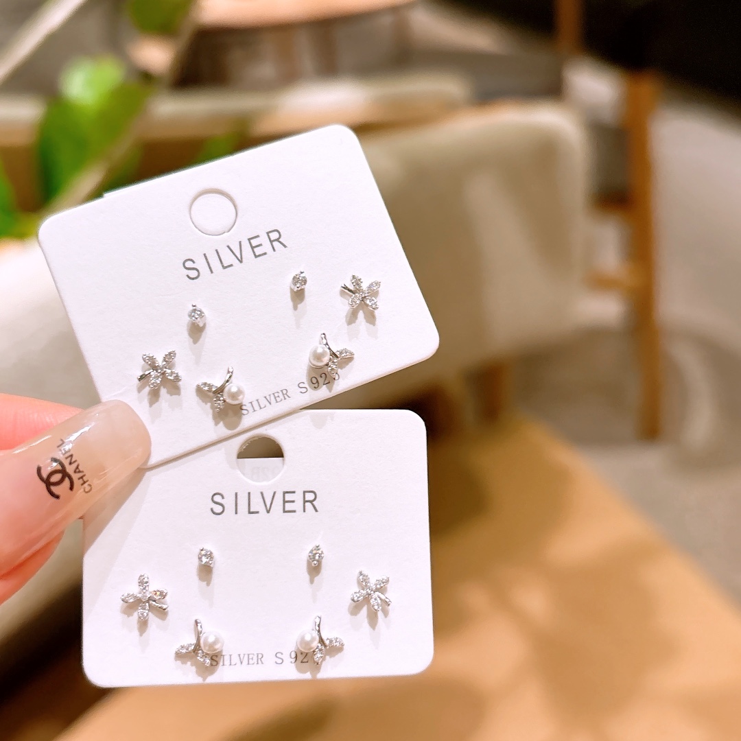 925 Silver Earrings Soft Valentine's Day Silver