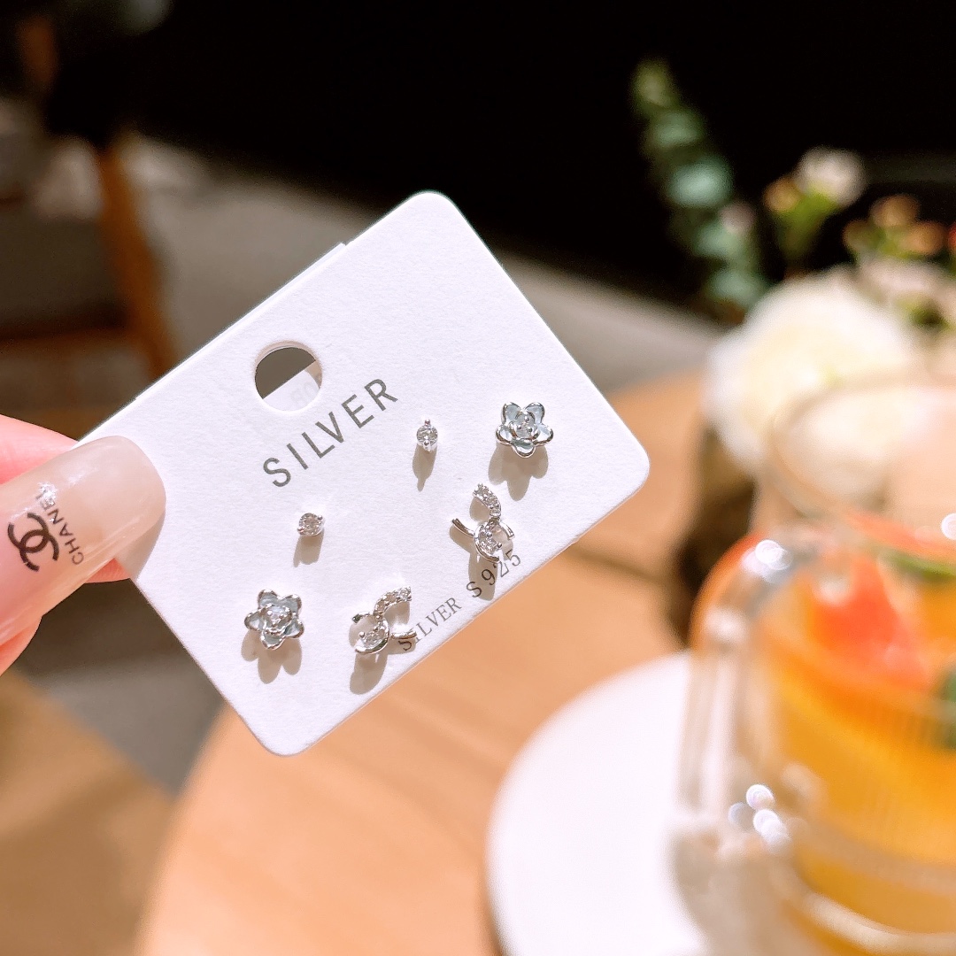 High Polish Silver Earrings Ins Style Anniversary Silver