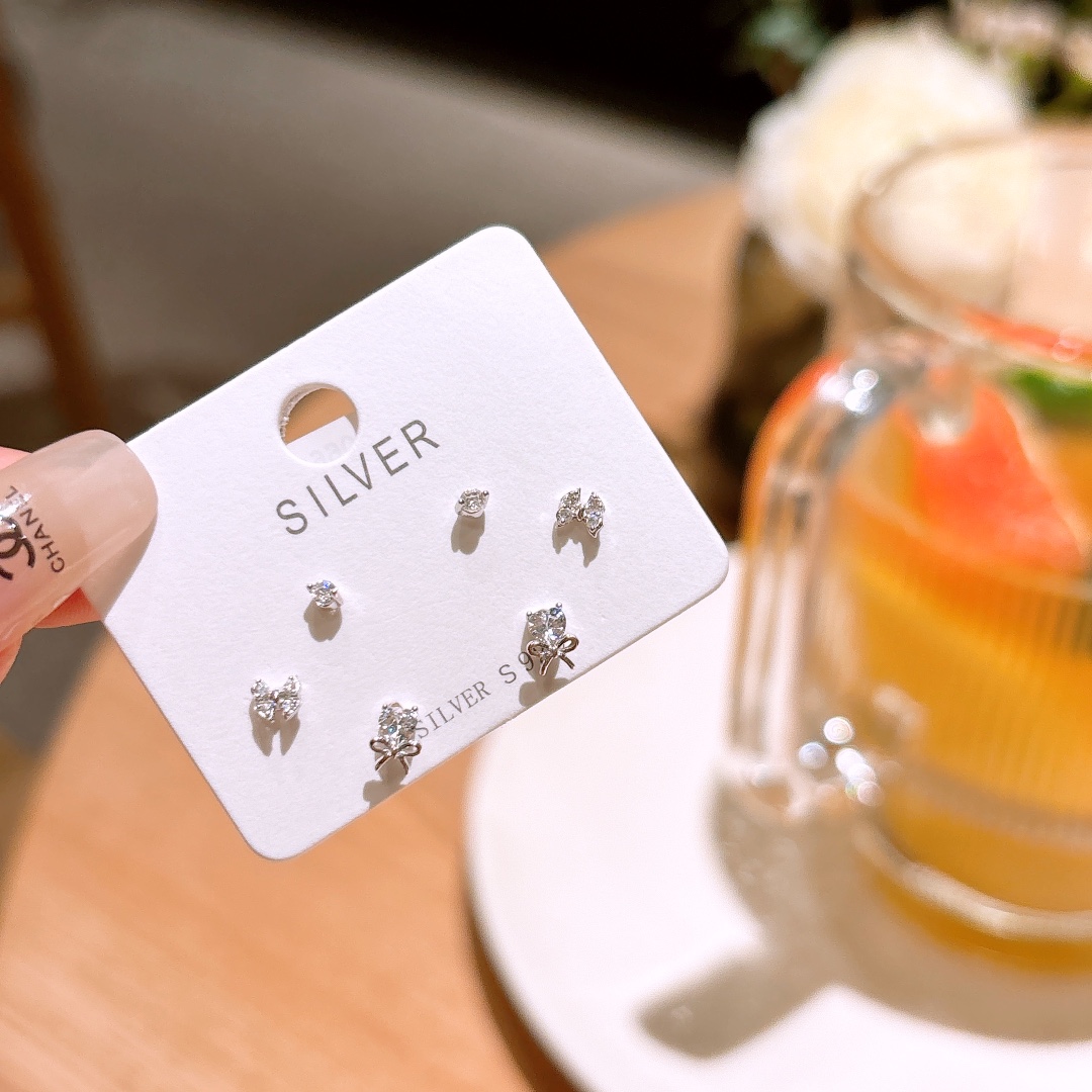 High Polish Silver Earrings Ethereal Proposal Gold