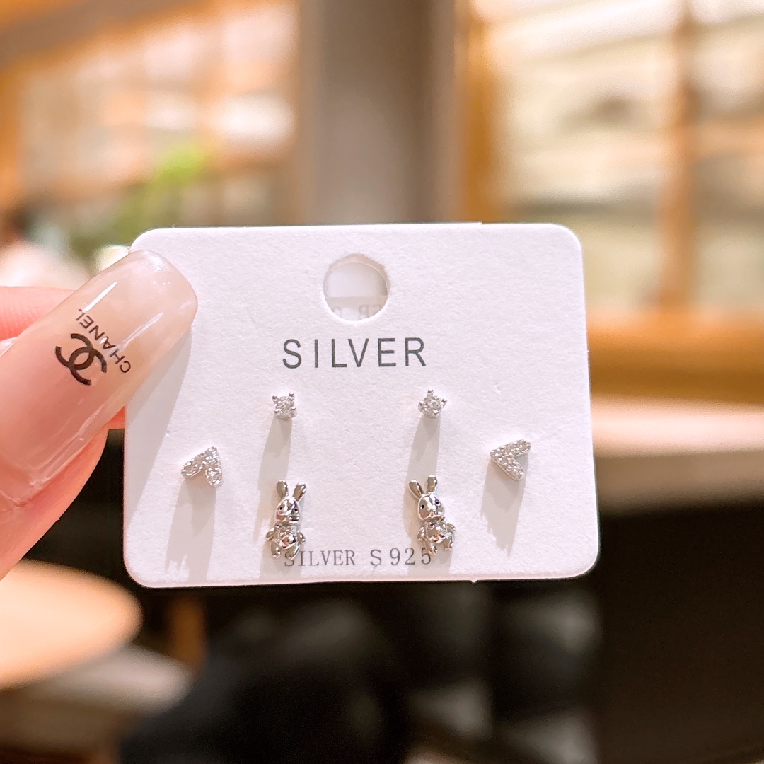 シックS925スターリングシルバーイヤリングシルバー デート