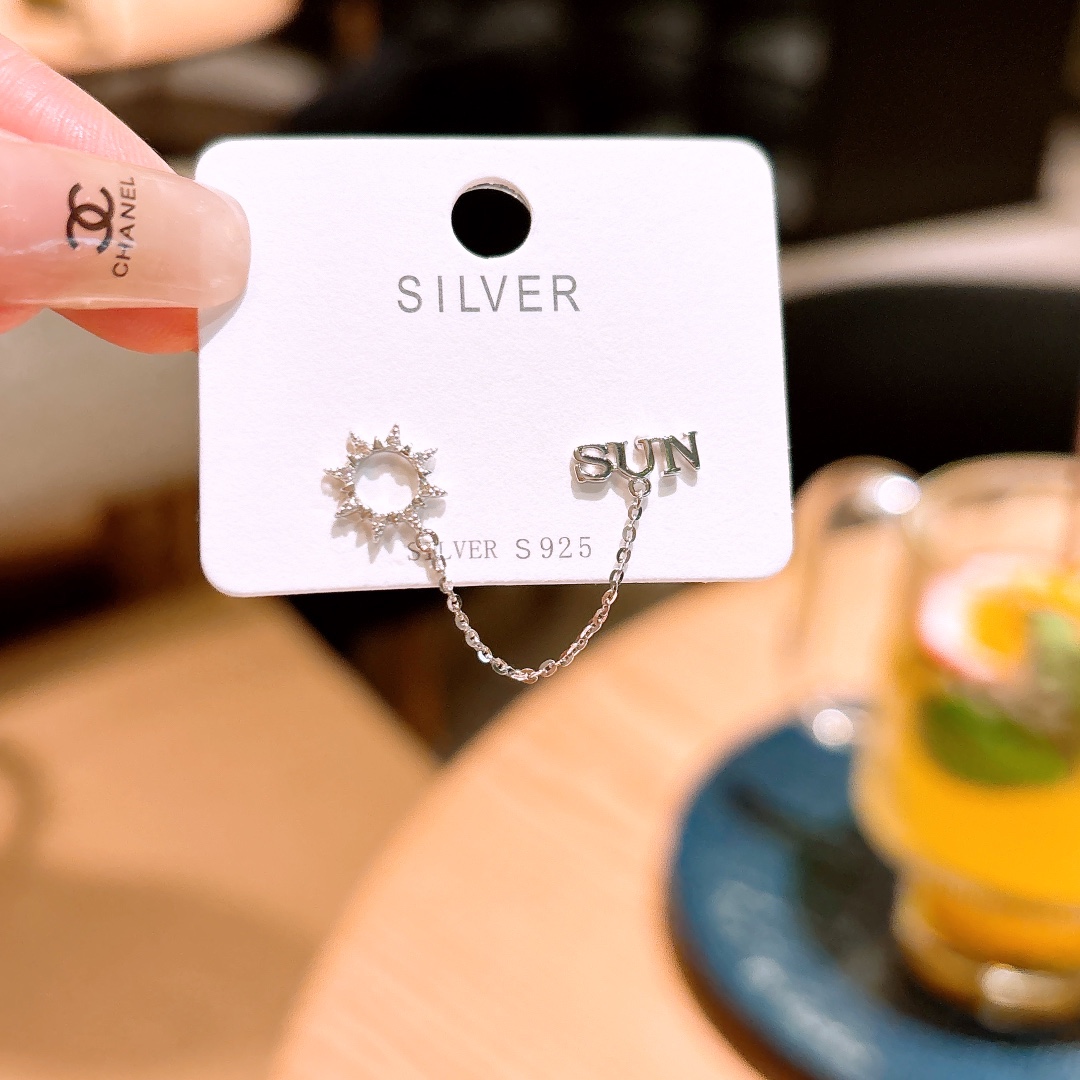 Fine Silver Earrings Pure Mother's Birthday Silver