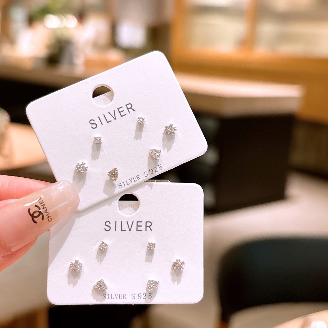 High Polish Silver Earrings Artistic Spring Festival Gold