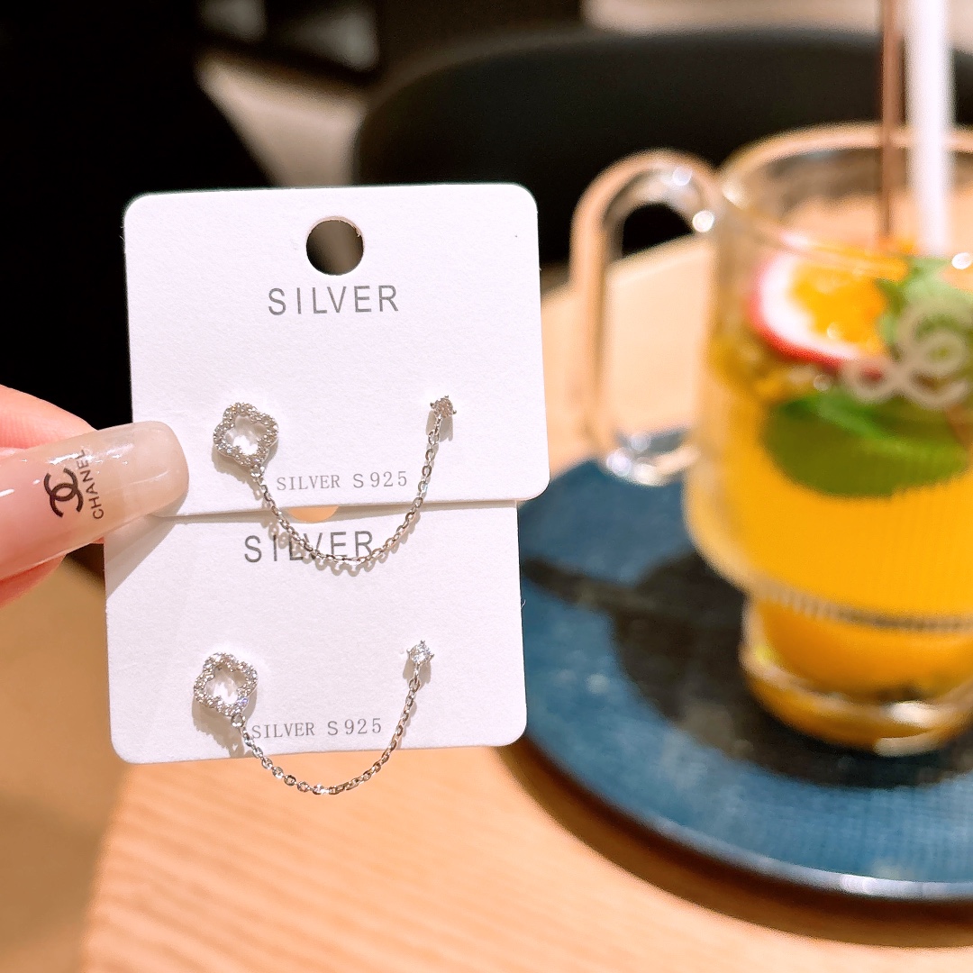 Fine Silver Earrings Ultra Minimal Spring Festival Gold