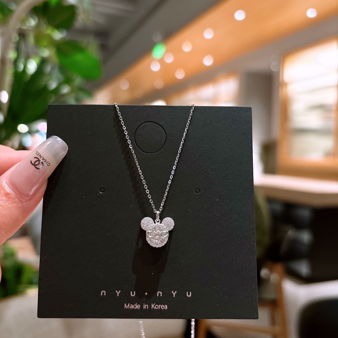 Hypoallergenes Silber Moissanit Kette Französisch Heiratsantrag Silber