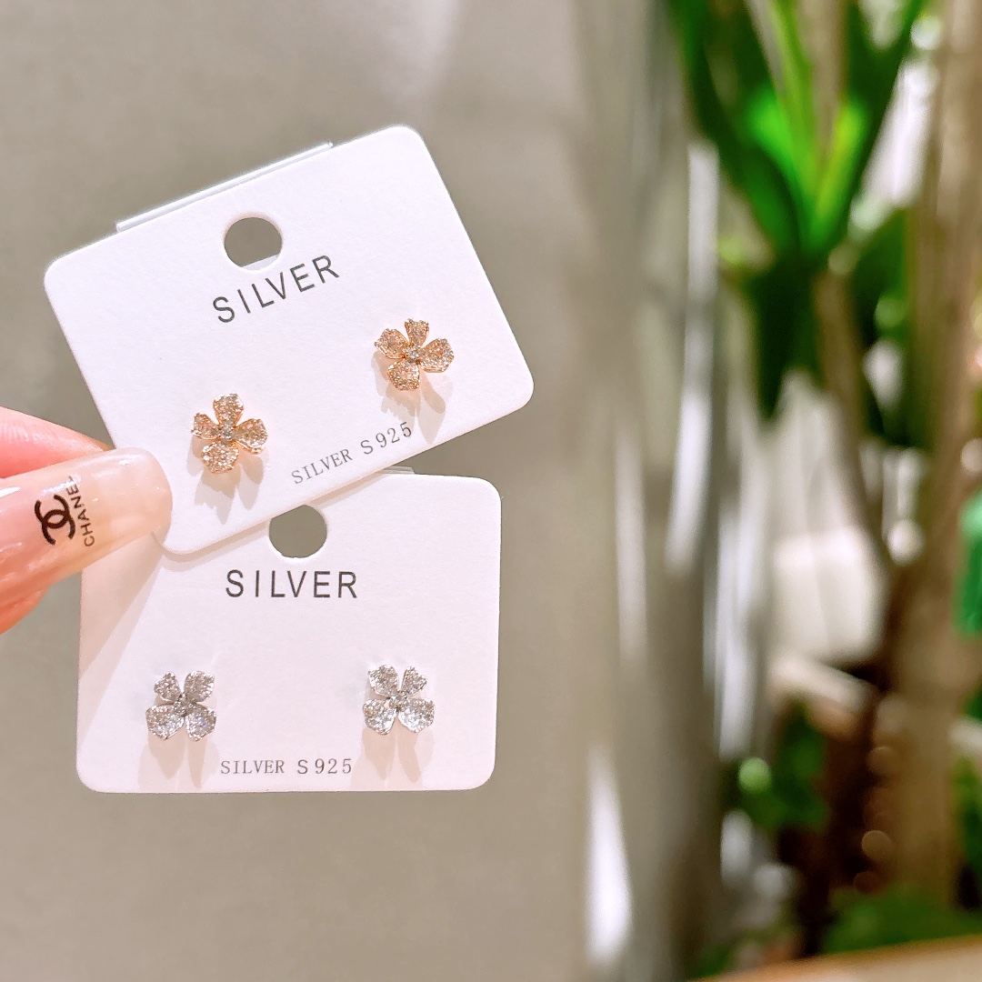 Nickel Free Silver Earrings Delicate Wedding Gold