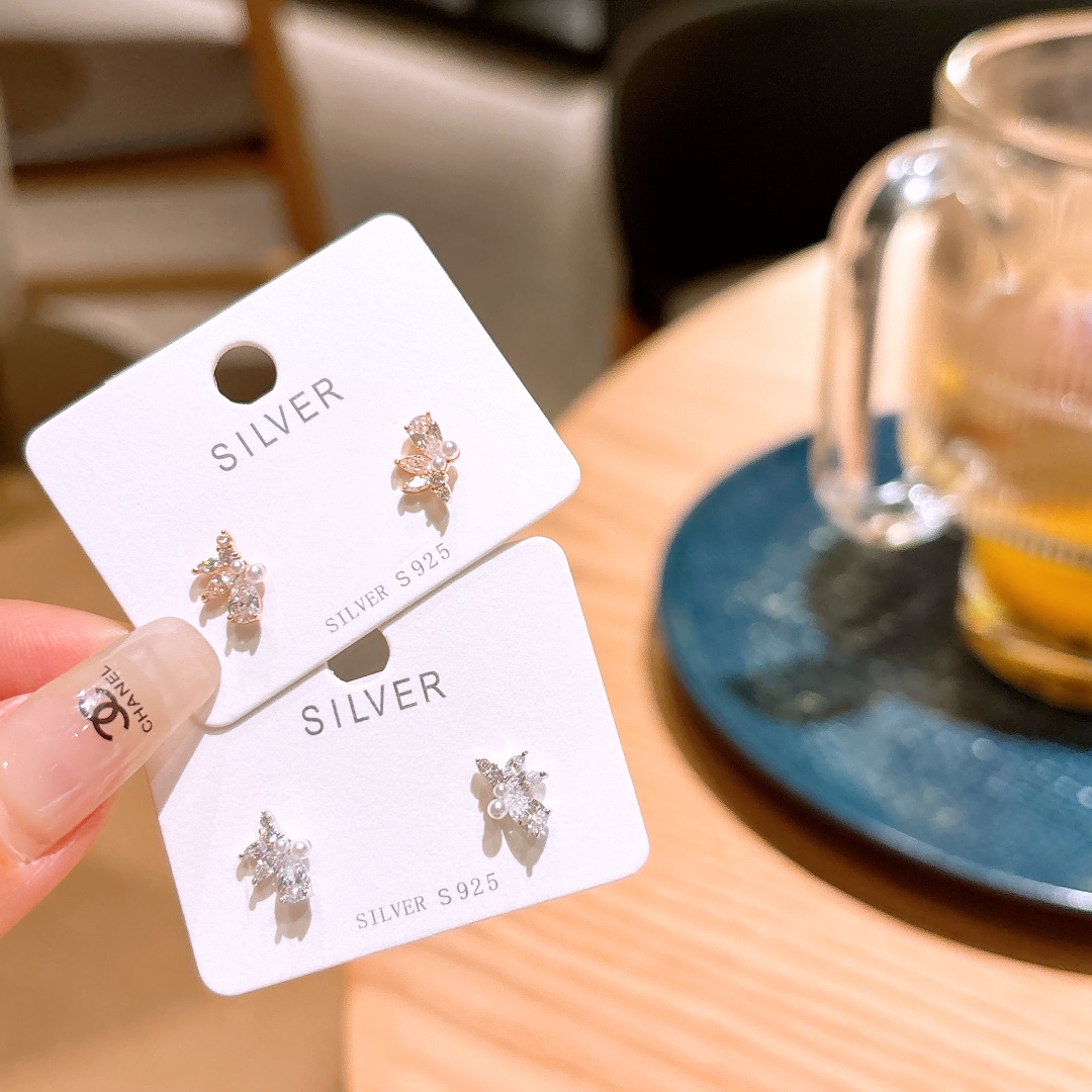 Fine Silver Earrings Sweet & Cool Mother's Day Gold