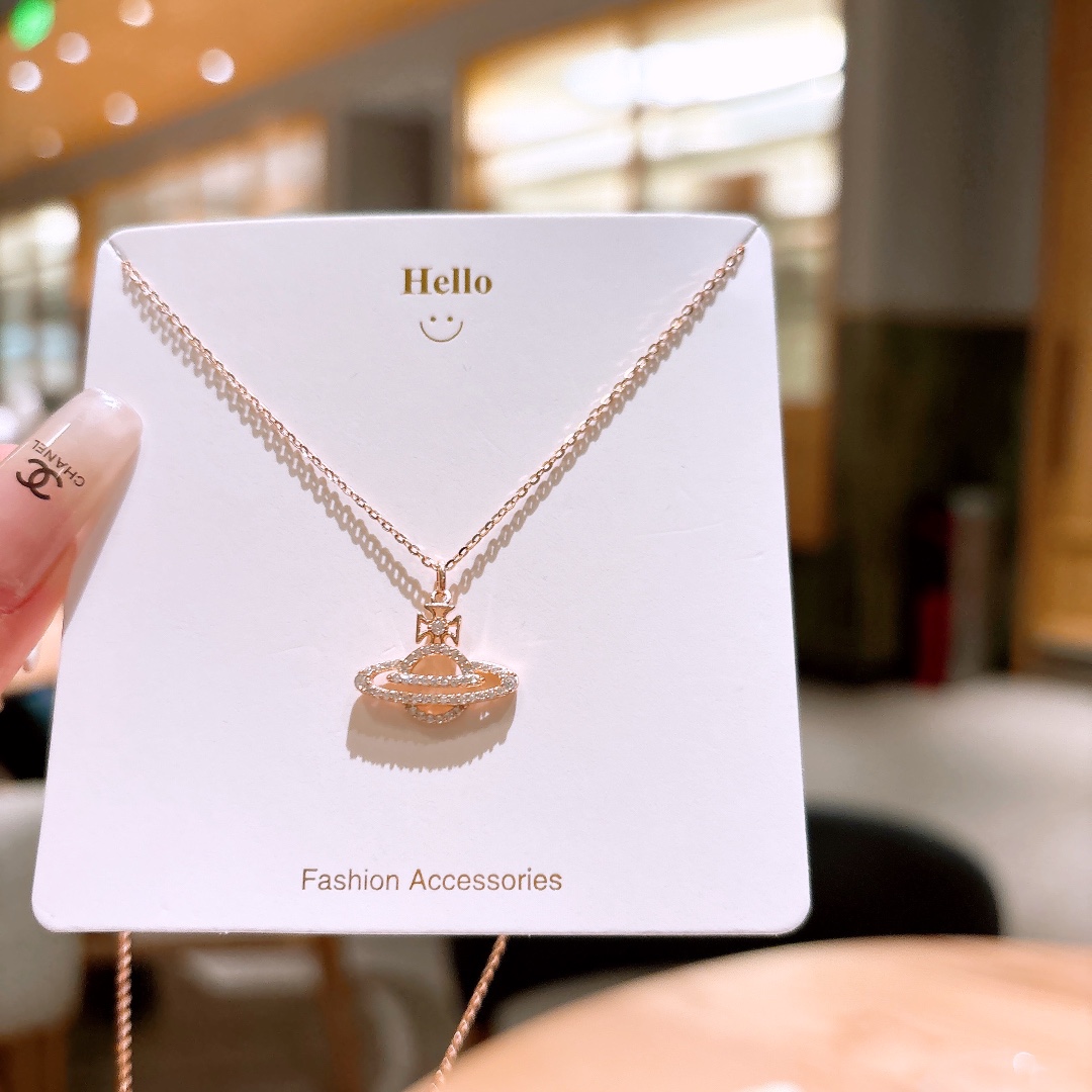 High Polish Silver Necklace Chic Party Gold