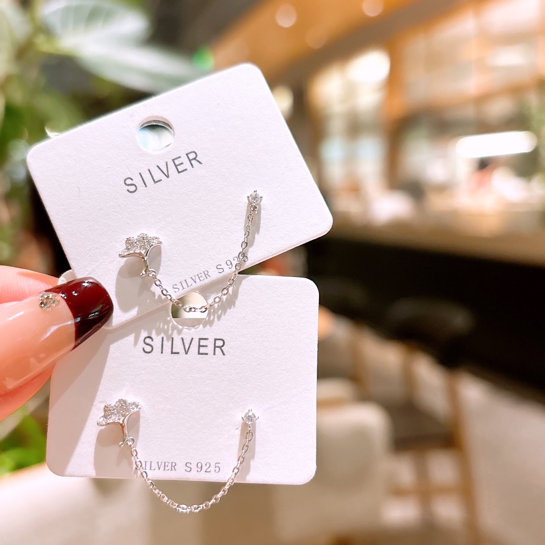 Fine Silver Earrings French Banquet Gold