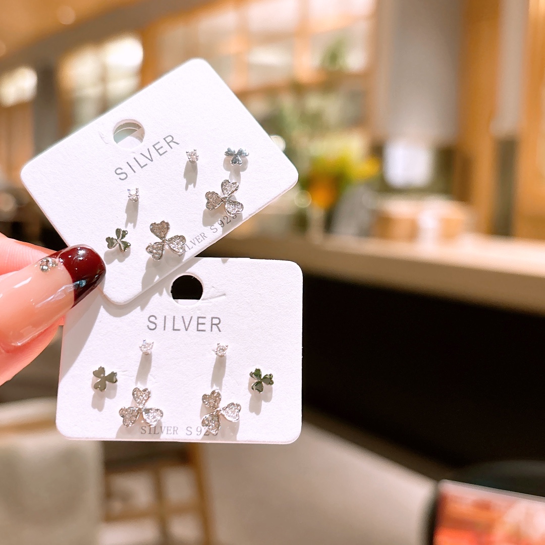 Hypoallergenic Silver Earrings Intellectual Party Silver