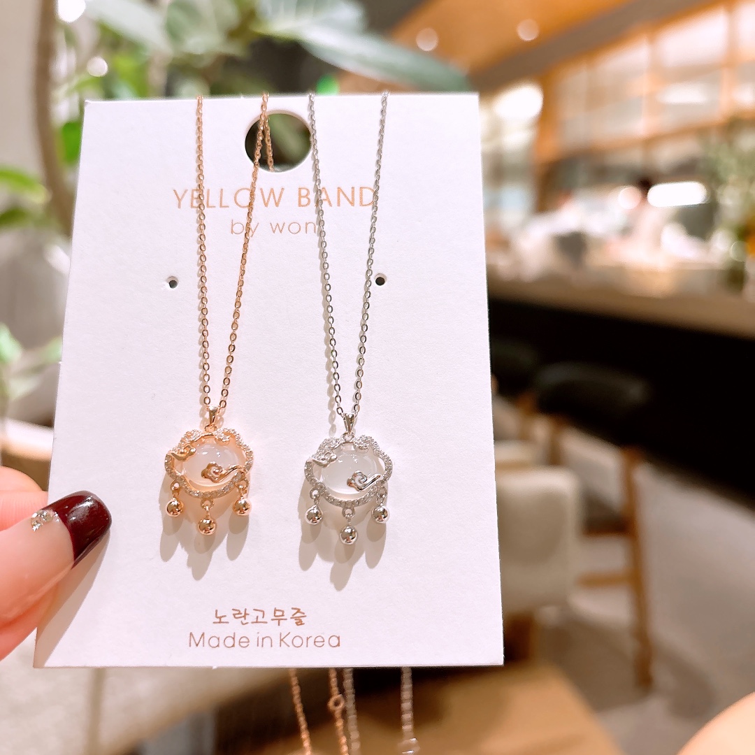 Low Allergy Silver Necklace Sweet & Cool Bestie Gift Silver