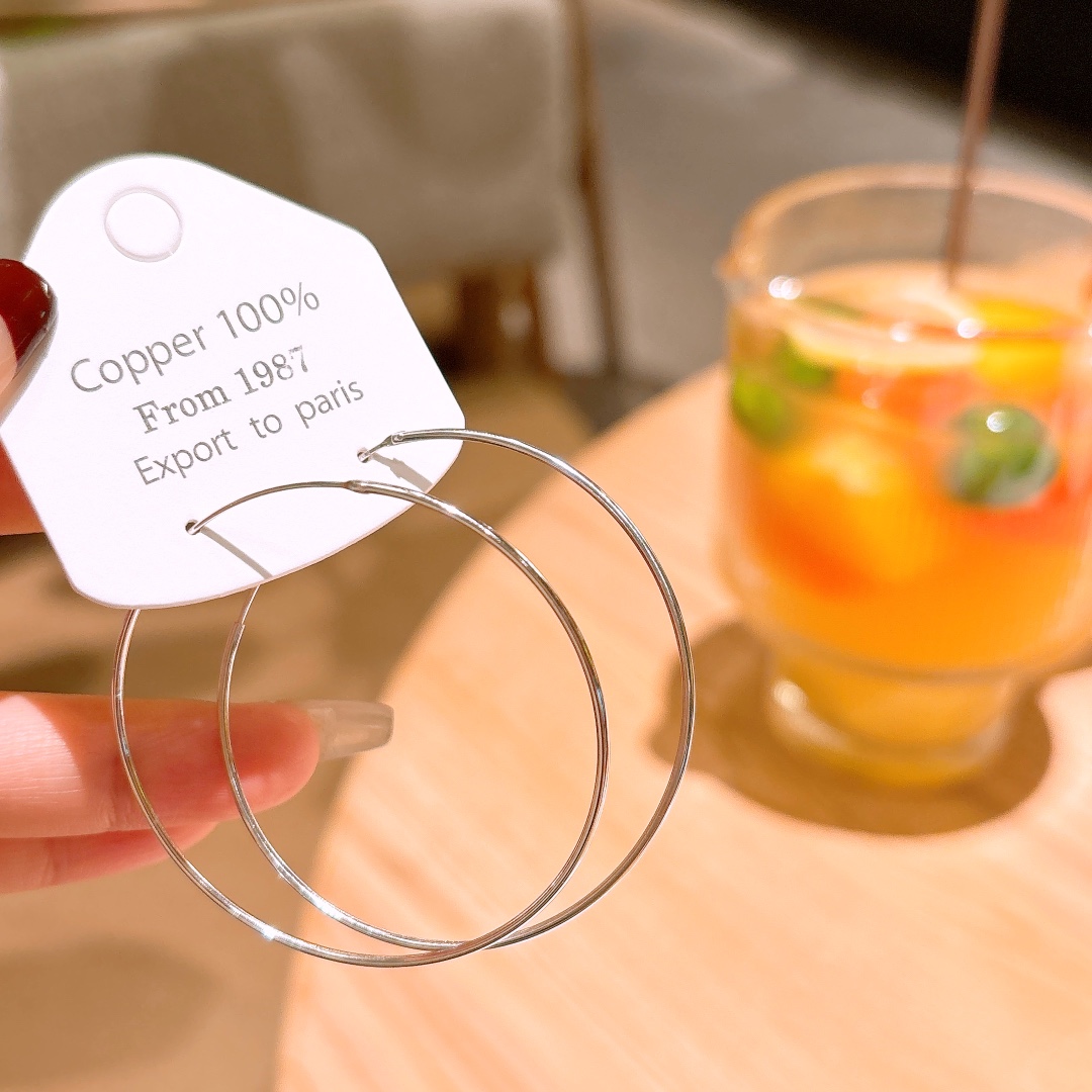 S925 Sterling Silver Hoop Earrings Unique Wedding Favor Gold