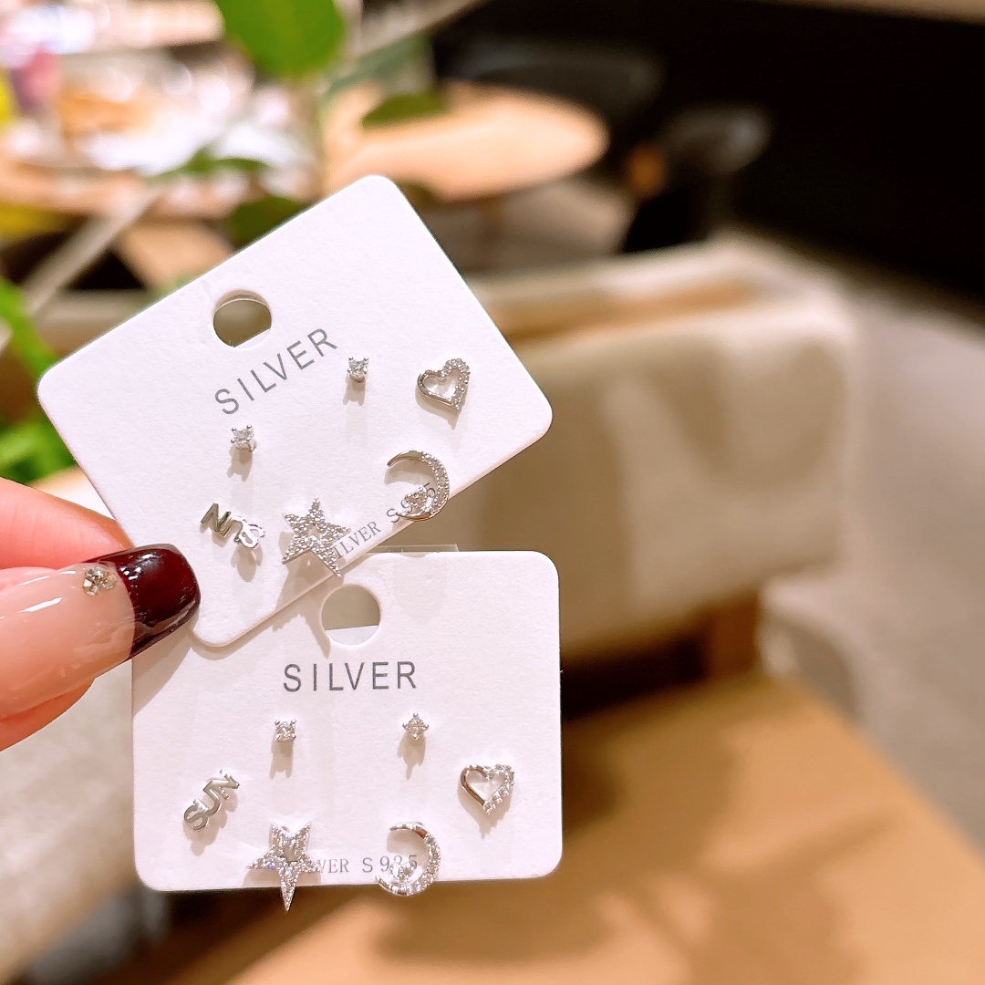 Hypoallergenes Silber Ohrringe Lebendig Party Silber