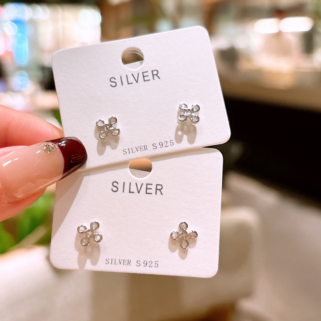 Massivsilber Ohrringe Weich Jahresfeier Silber