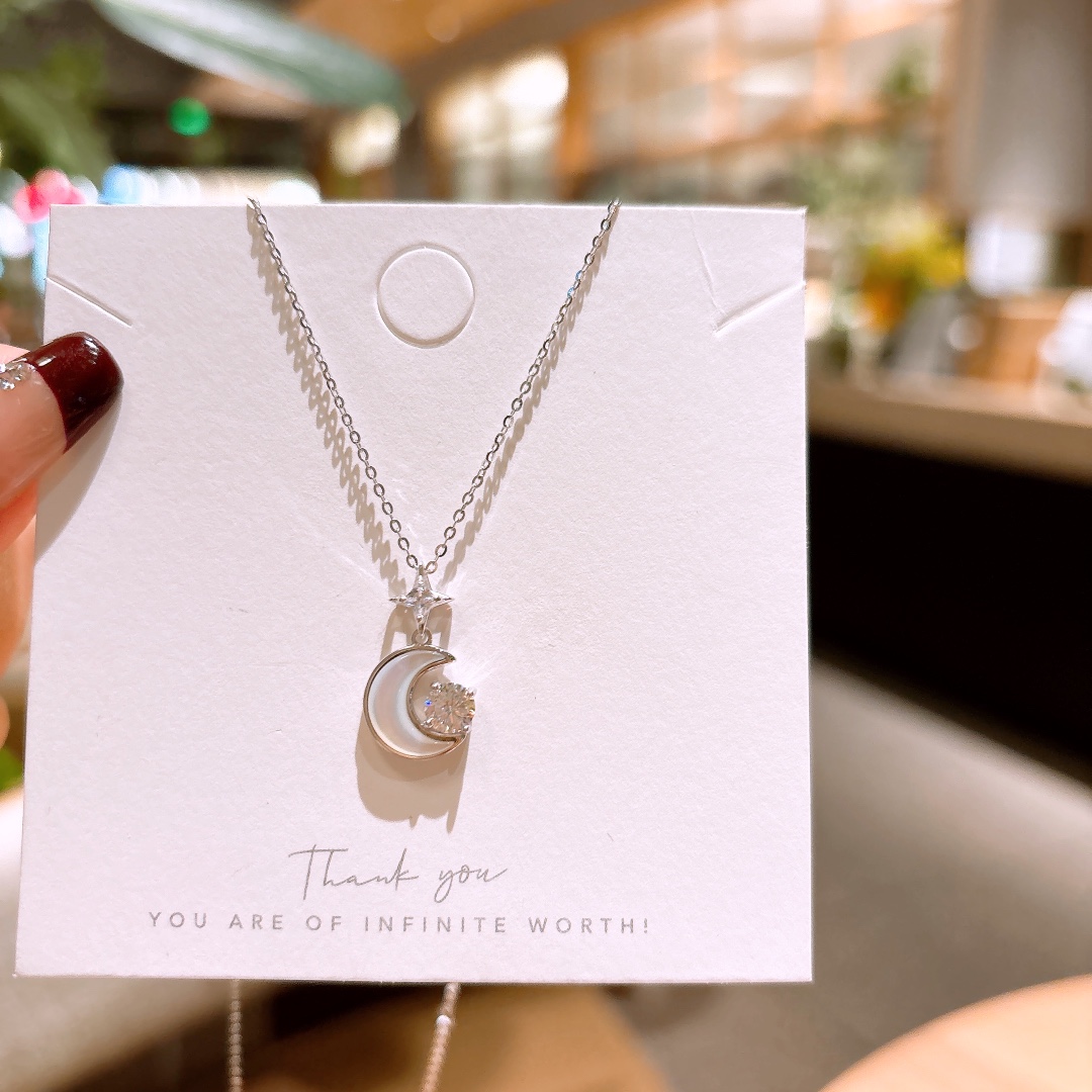 S925 Sterling Silver Necklace Minimalist Party Silver