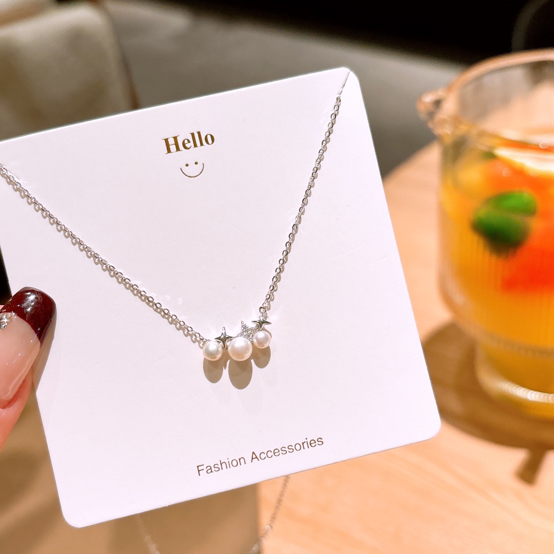 Solid Silver Necklace Ethereal Office Gold