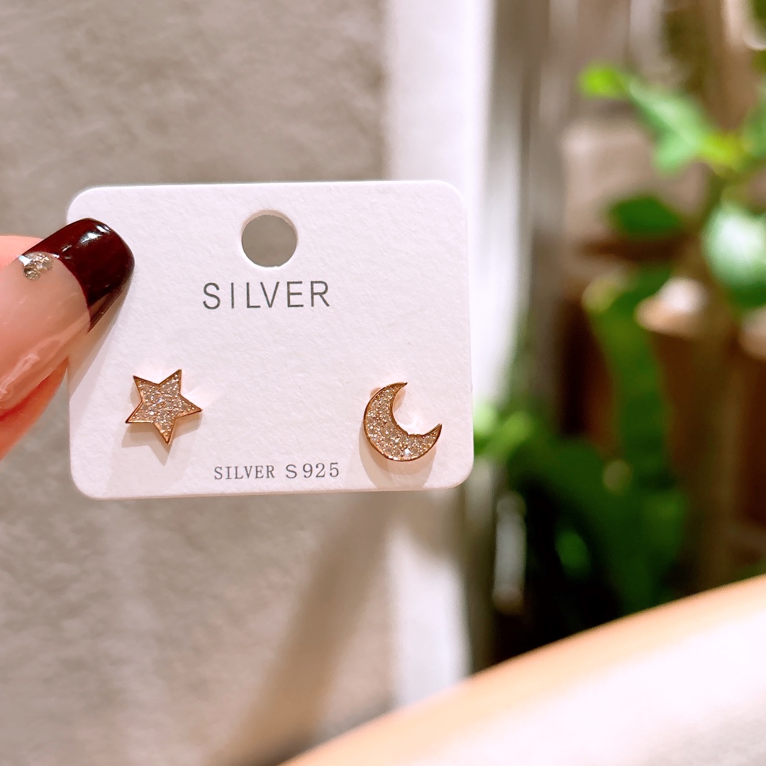 925 Silber Ohrringe Instagram-Stil Verabredung Gold