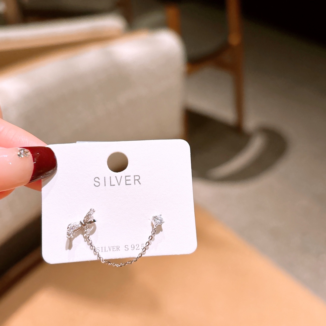 S925 Sterling Silver Earrings Playful Anniversary Silver