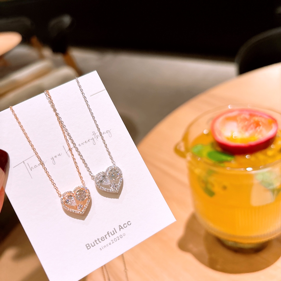 フレンチ低アレルギー銀モアッサナイトネックレスシルバー 誕生日