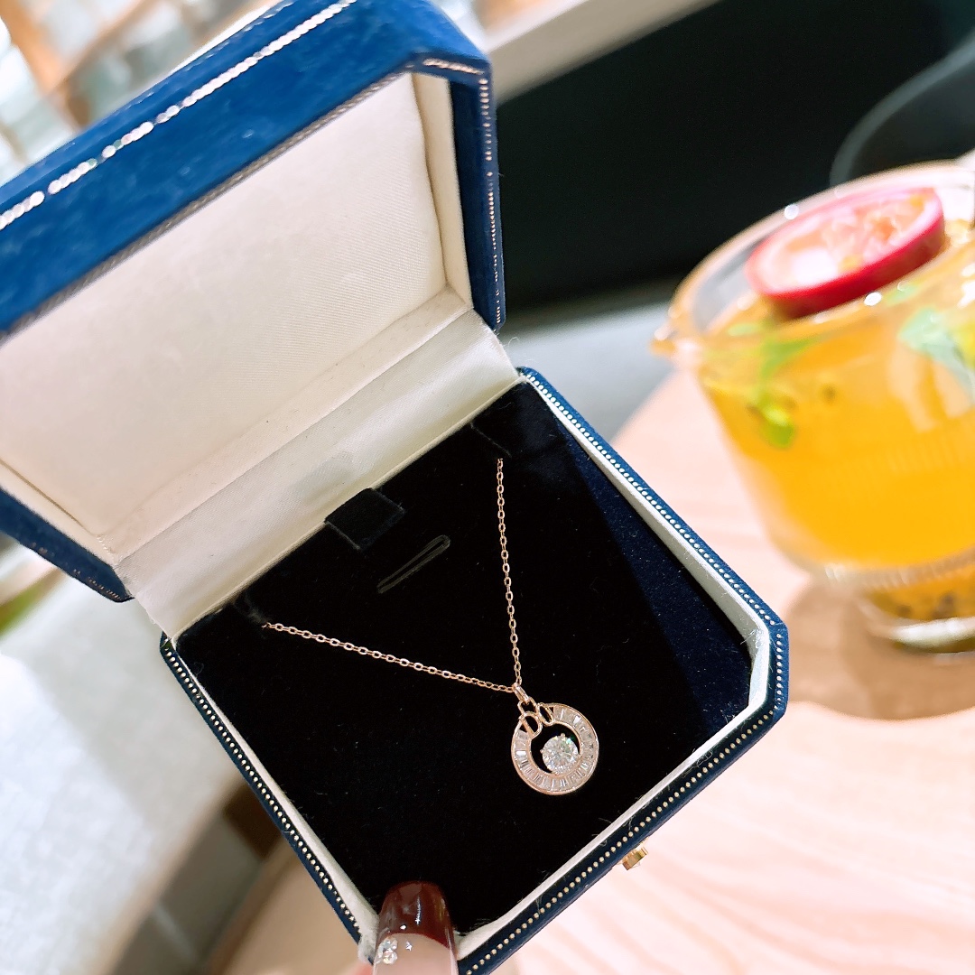 Fine Silver Moissanite Necklace Sweet & Cool Birthday Gold