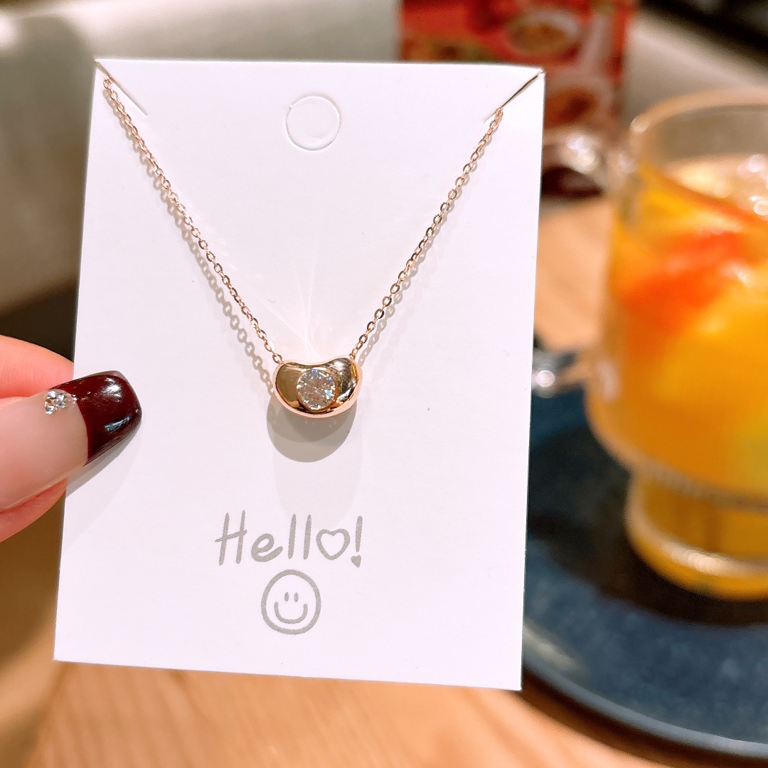 High Polish Silver Moissanite Necklace French Anniversary Silver