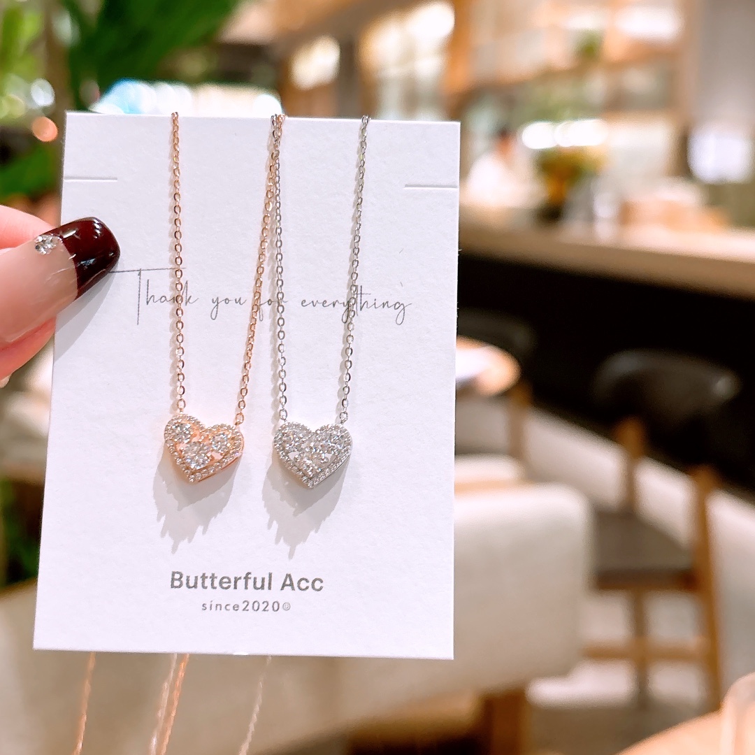 Low Allergy Silver Moissanite Necklace Lively Office Silver