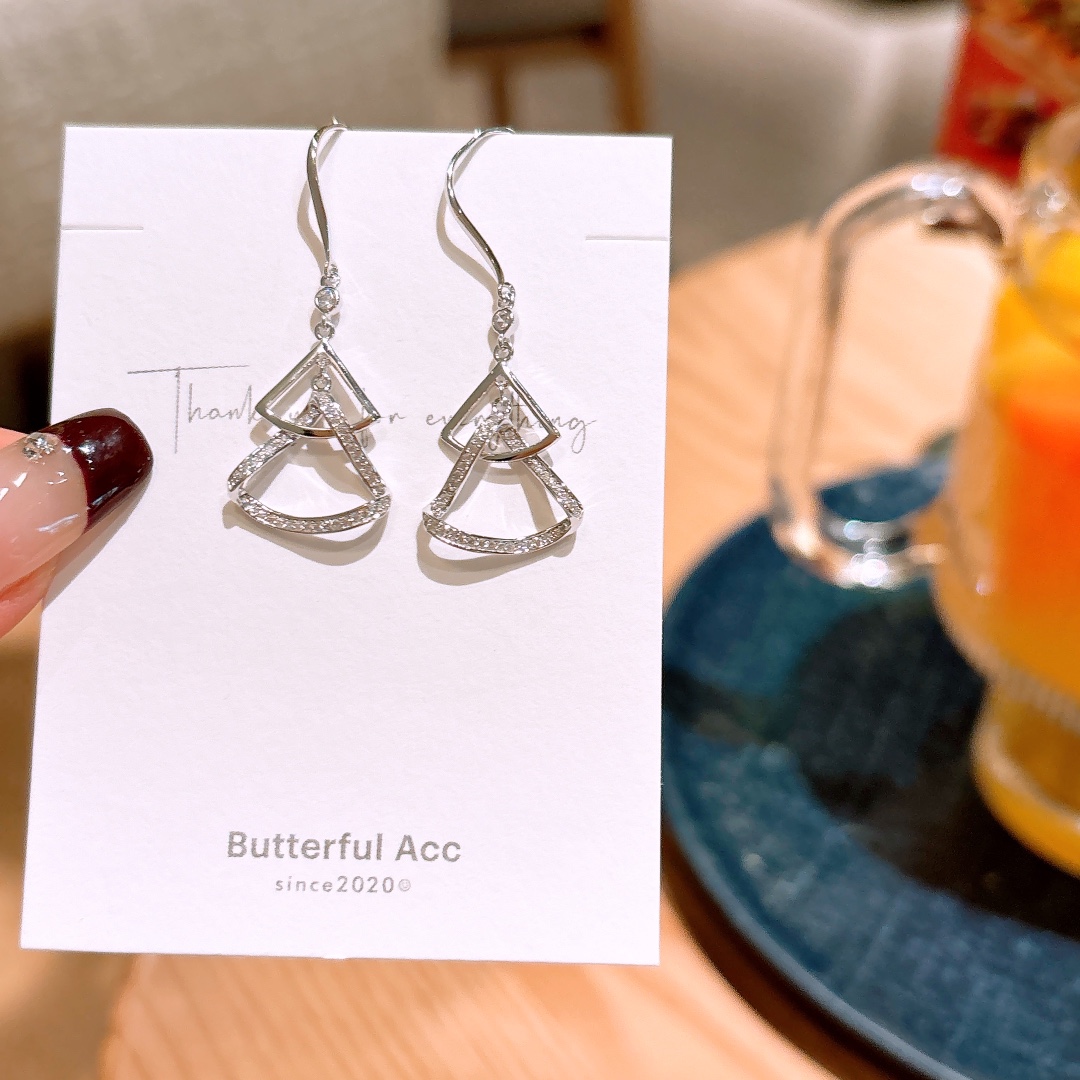 High Polish Silver Drop & Thread Earrings Precision Bestie Gift Gold