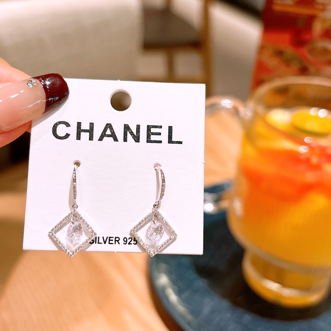 High Polish Silver Drop & Thread Earrings Artistic Wedding Registration