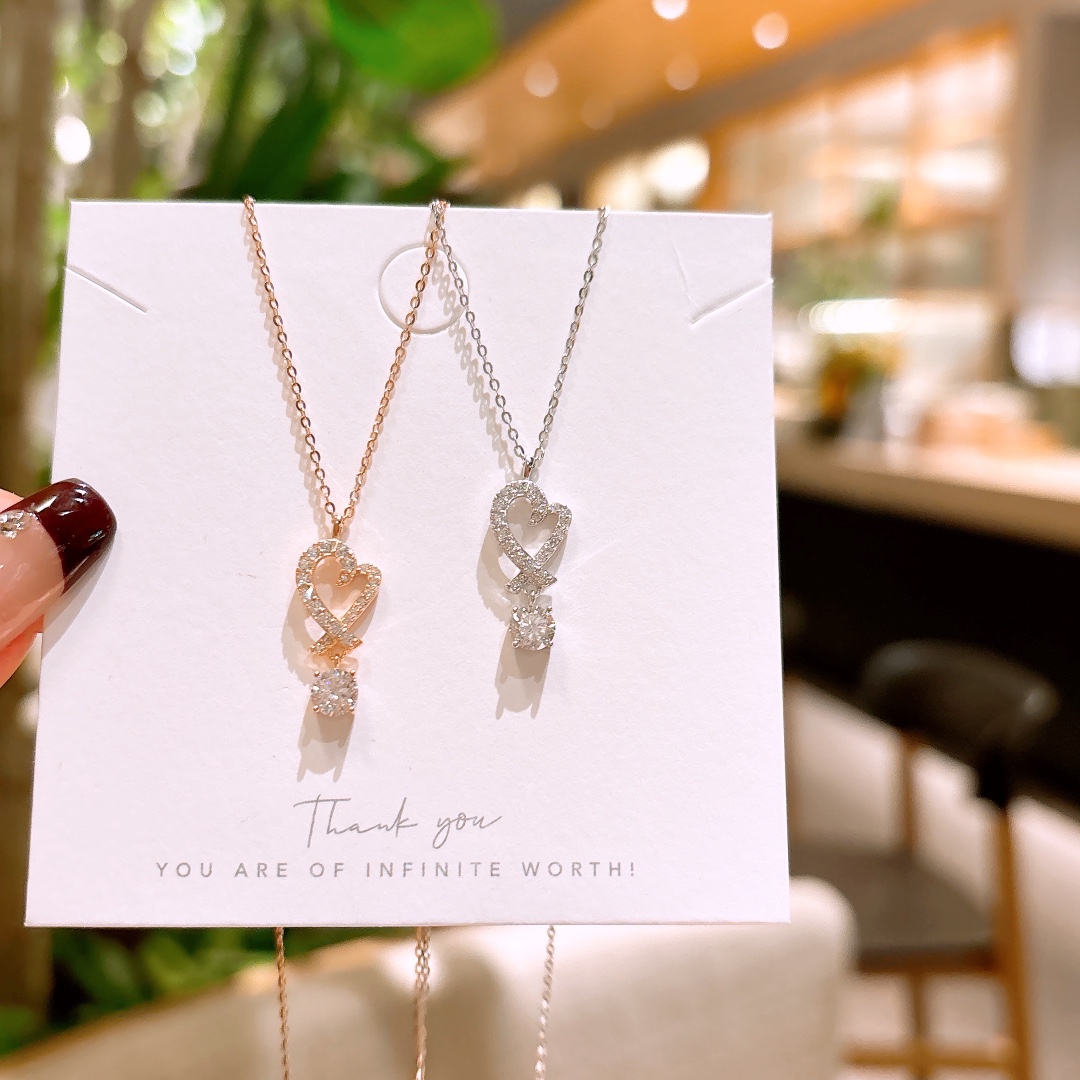 Fine Silver Moissanite Necklace Unique Mother's Day Silver