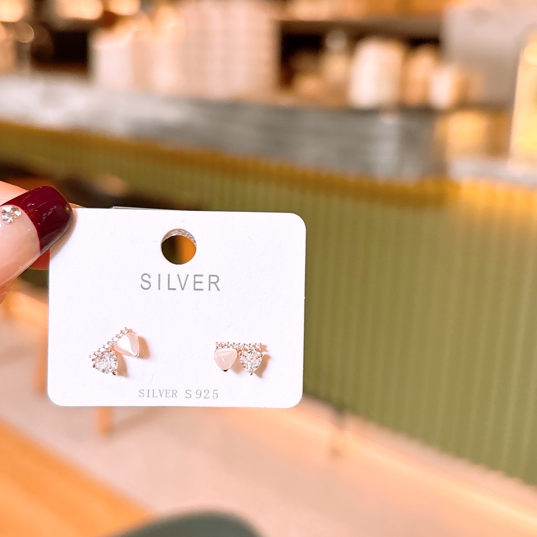 S925 Sterling Silver Earrings Fashion Housewarming Gold