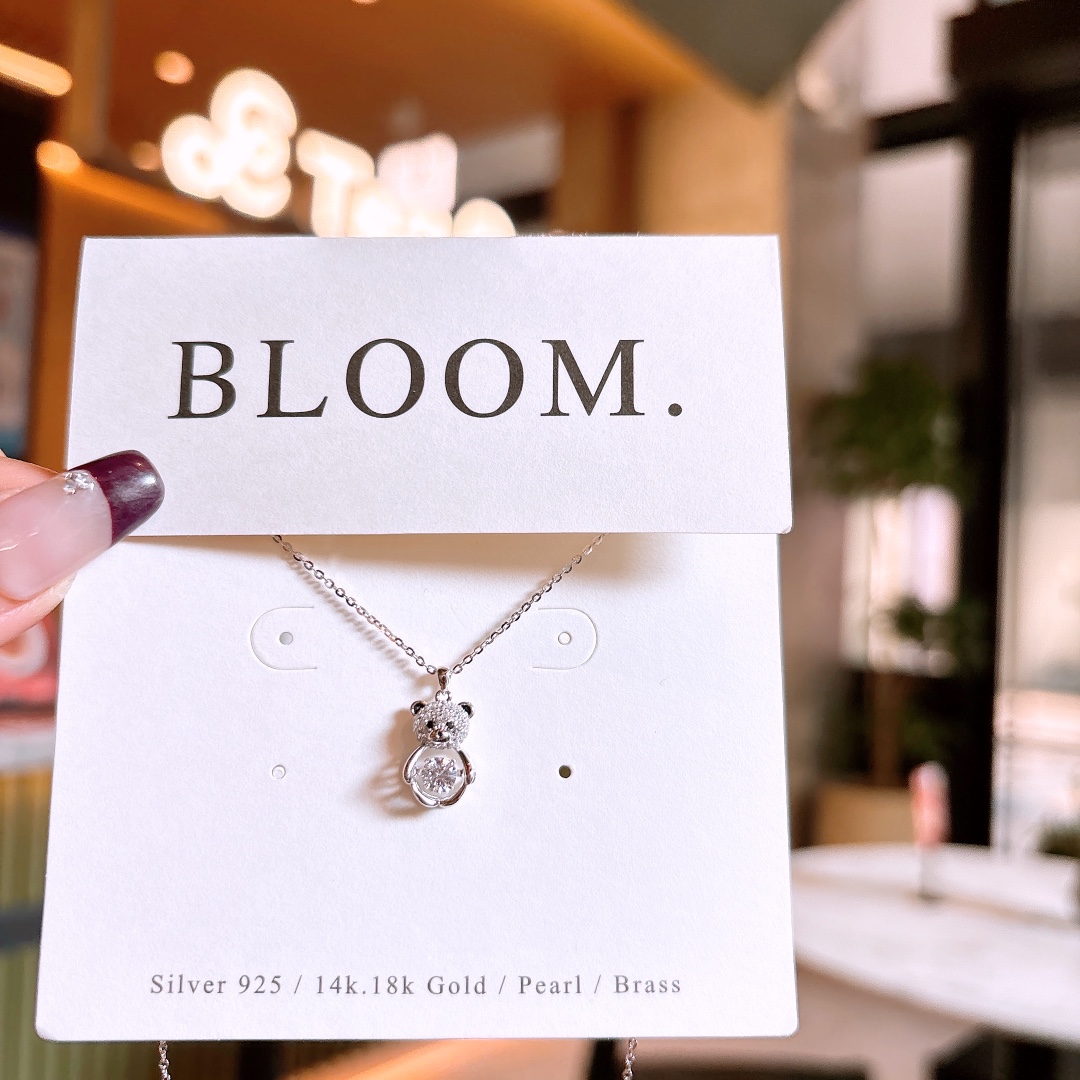 S925 Sterling Silver Necklace Fashion New Year Gold