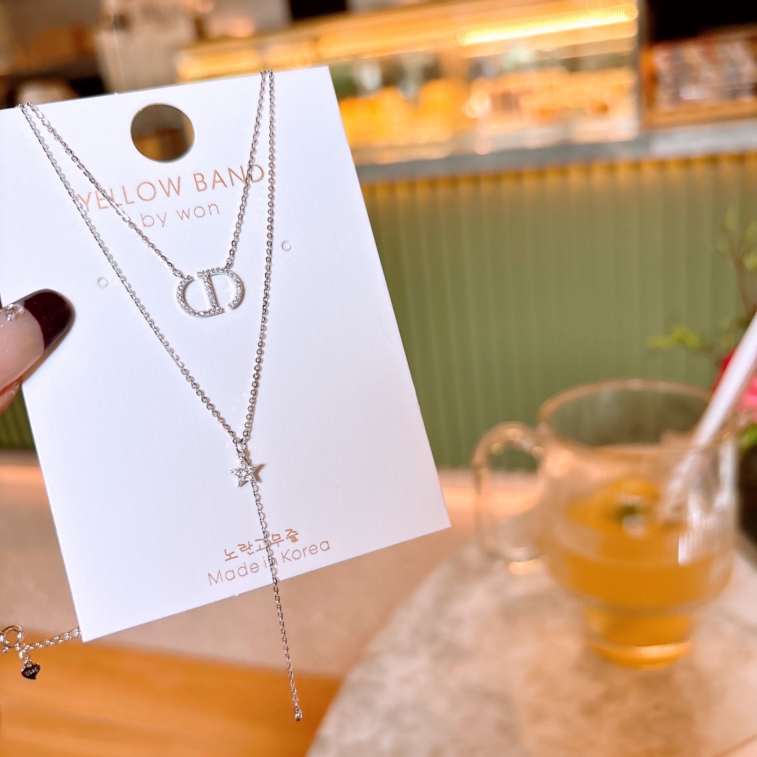 S925 Sterling Silver Necklace Lively Travel Gold