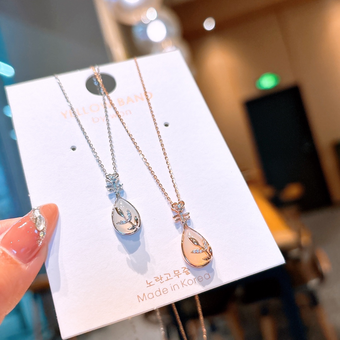 Nickel Free Silver Necklace Korean Style Engagement Silver