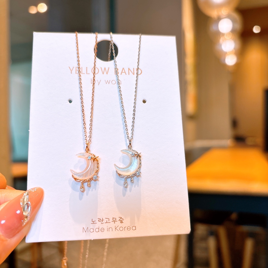 Nickel Free Silver Necklace Korean Style Valentine's Day Gold