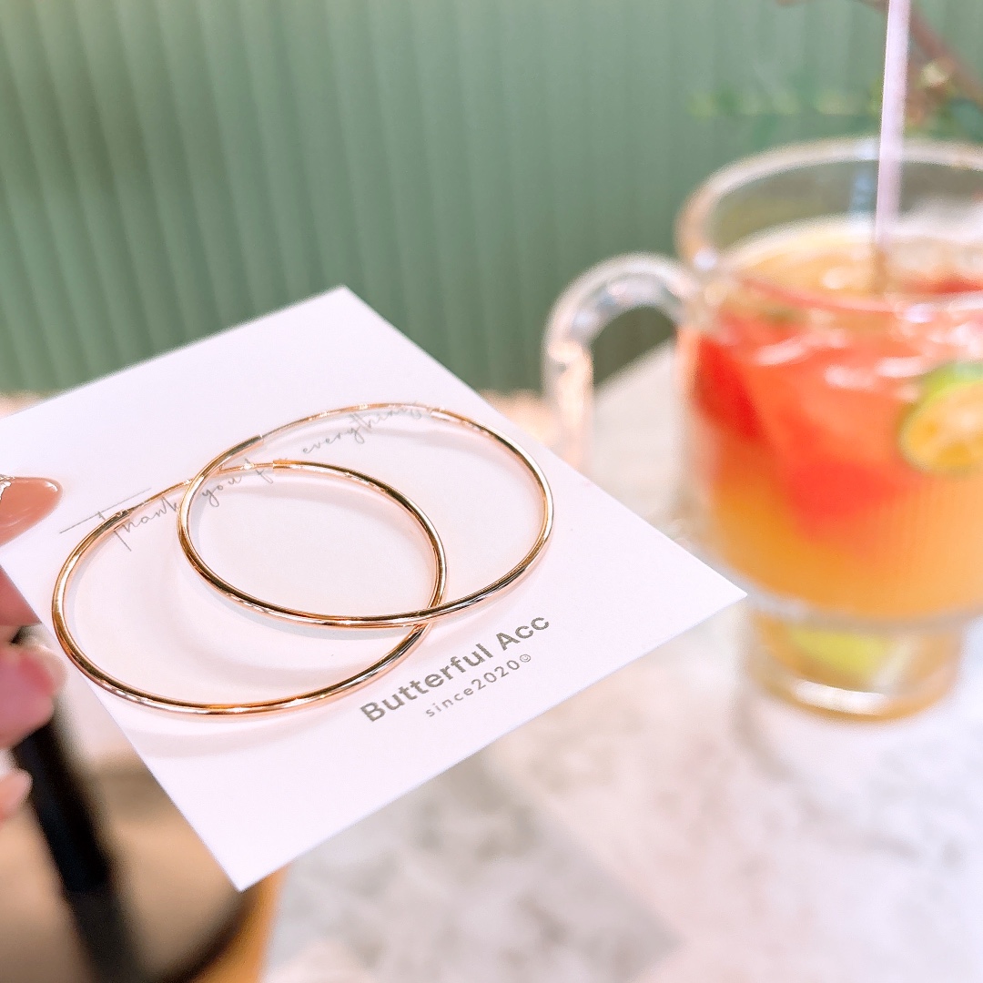 Hypoallergenic Silver Hoop Earrings Artistic Spring Festival Gold