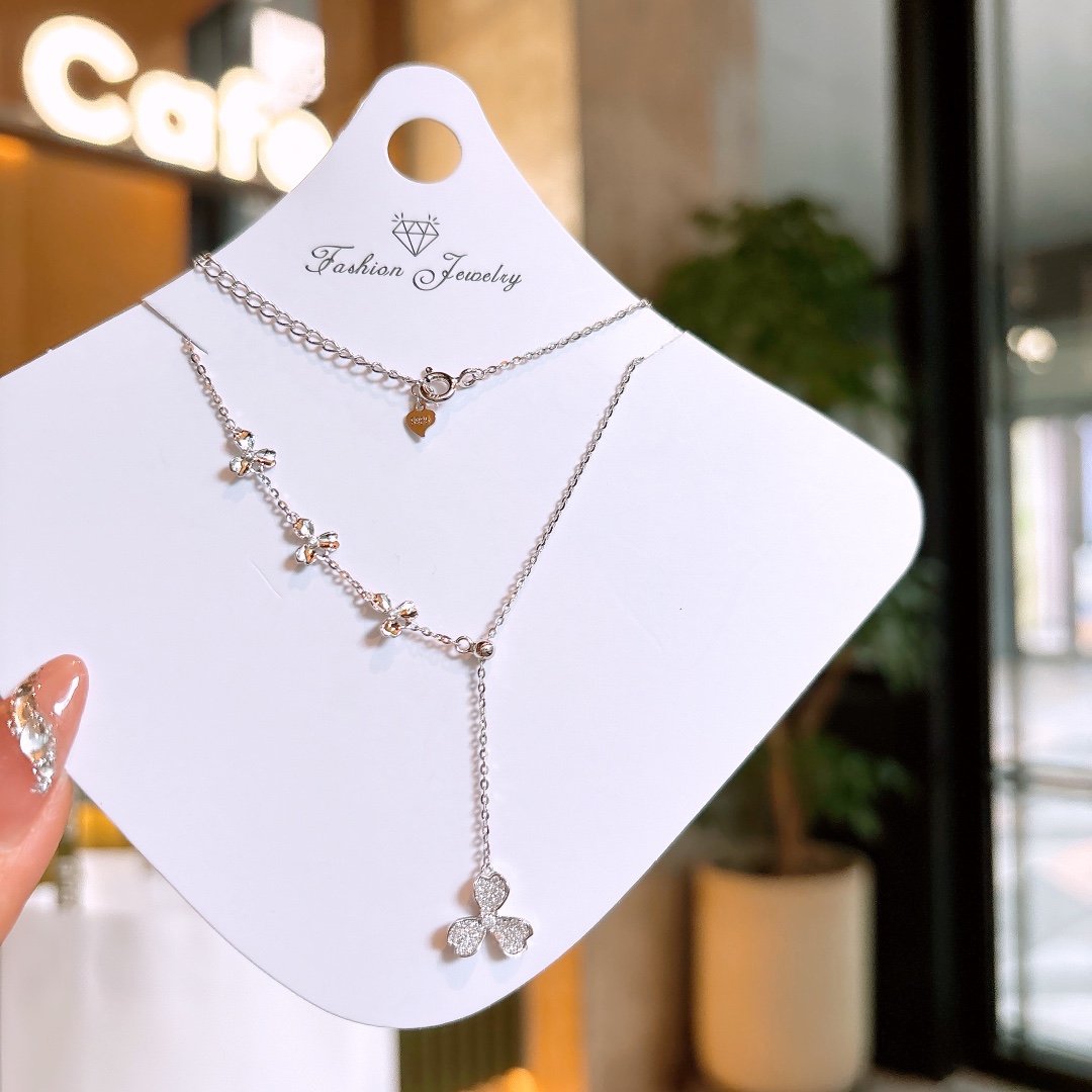 Fine Silver Necklace Ultra Minimal Office Silver