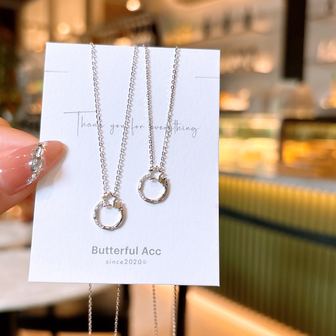 925 Silver Necklace Romantic Valentine's Day Silver