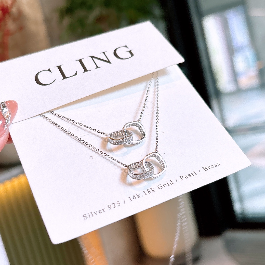 Solid Silver Necklace Soft Banquet Silver