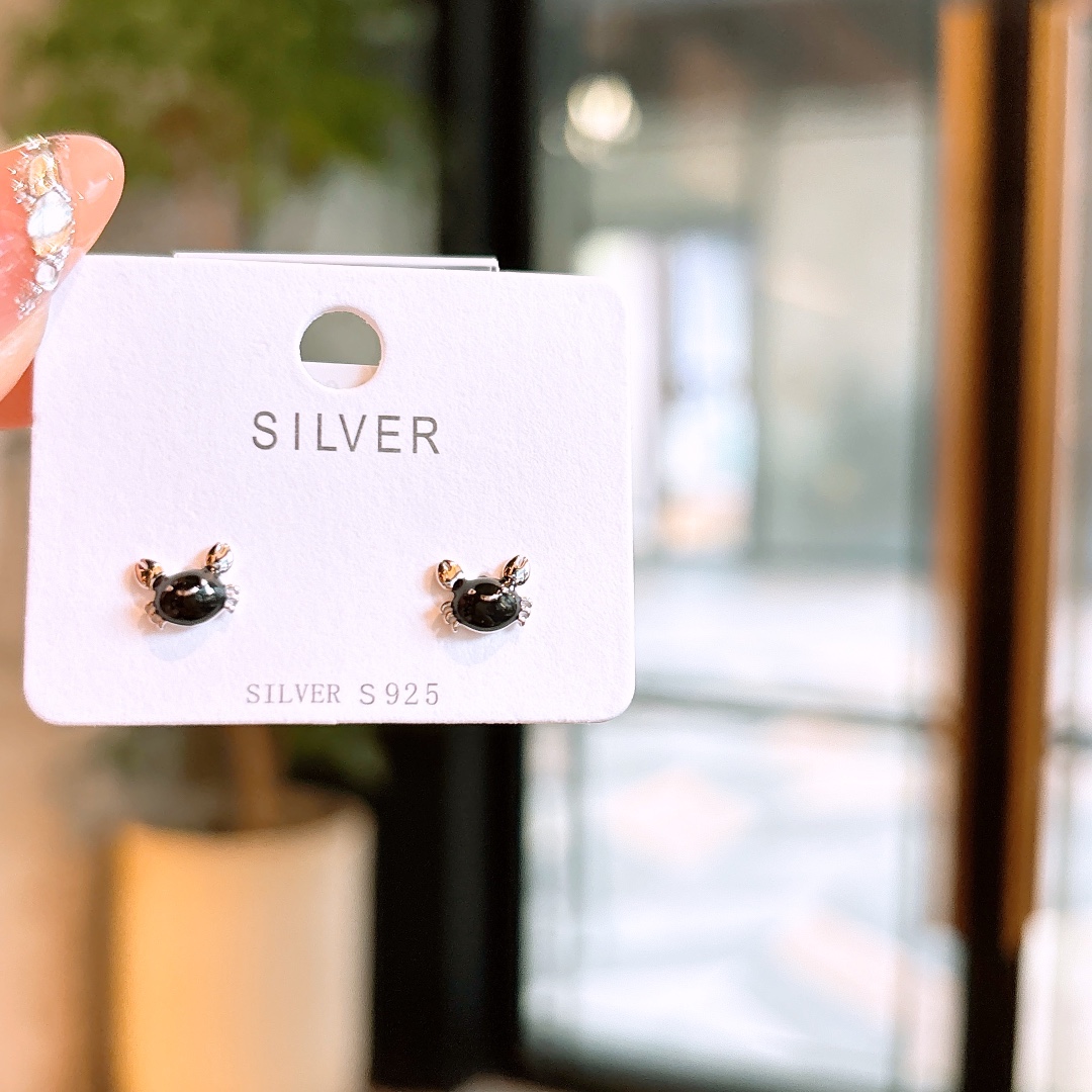 High Polish Silver Earrings Unique Christmas Gold