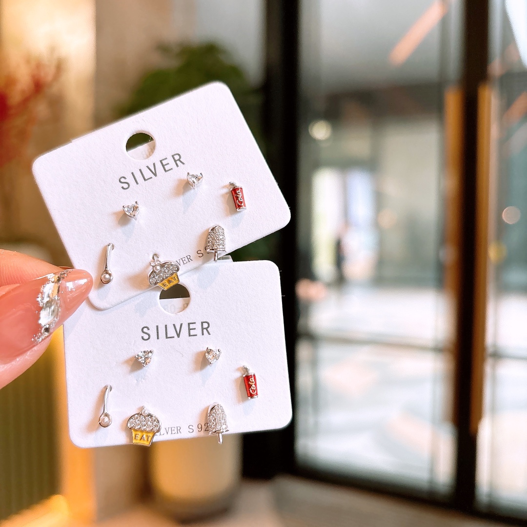 Low Allergy Silver Earrings Girly Bestie Gift Gold