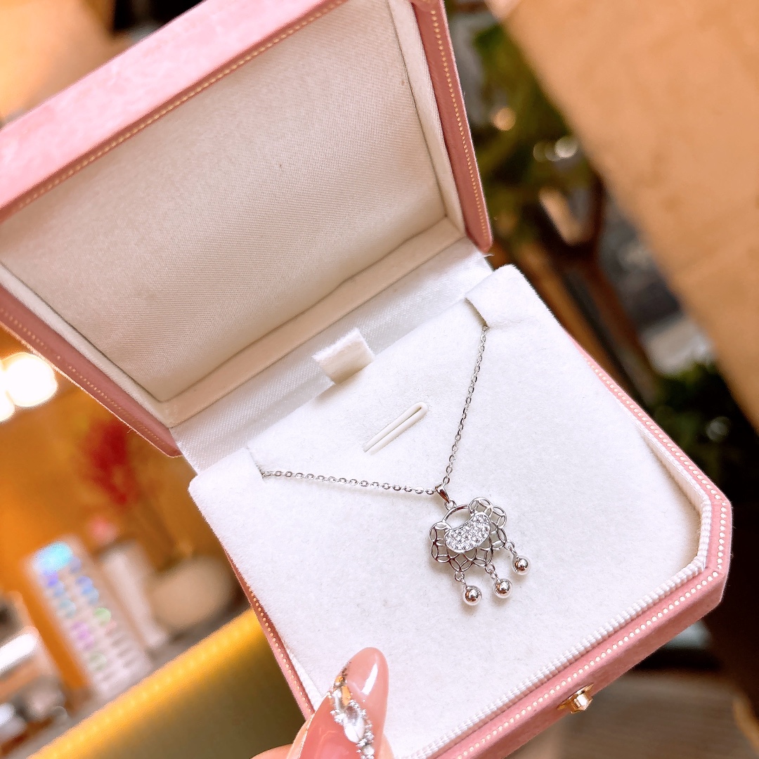 925 Silver Necklace Elegant Party Silver