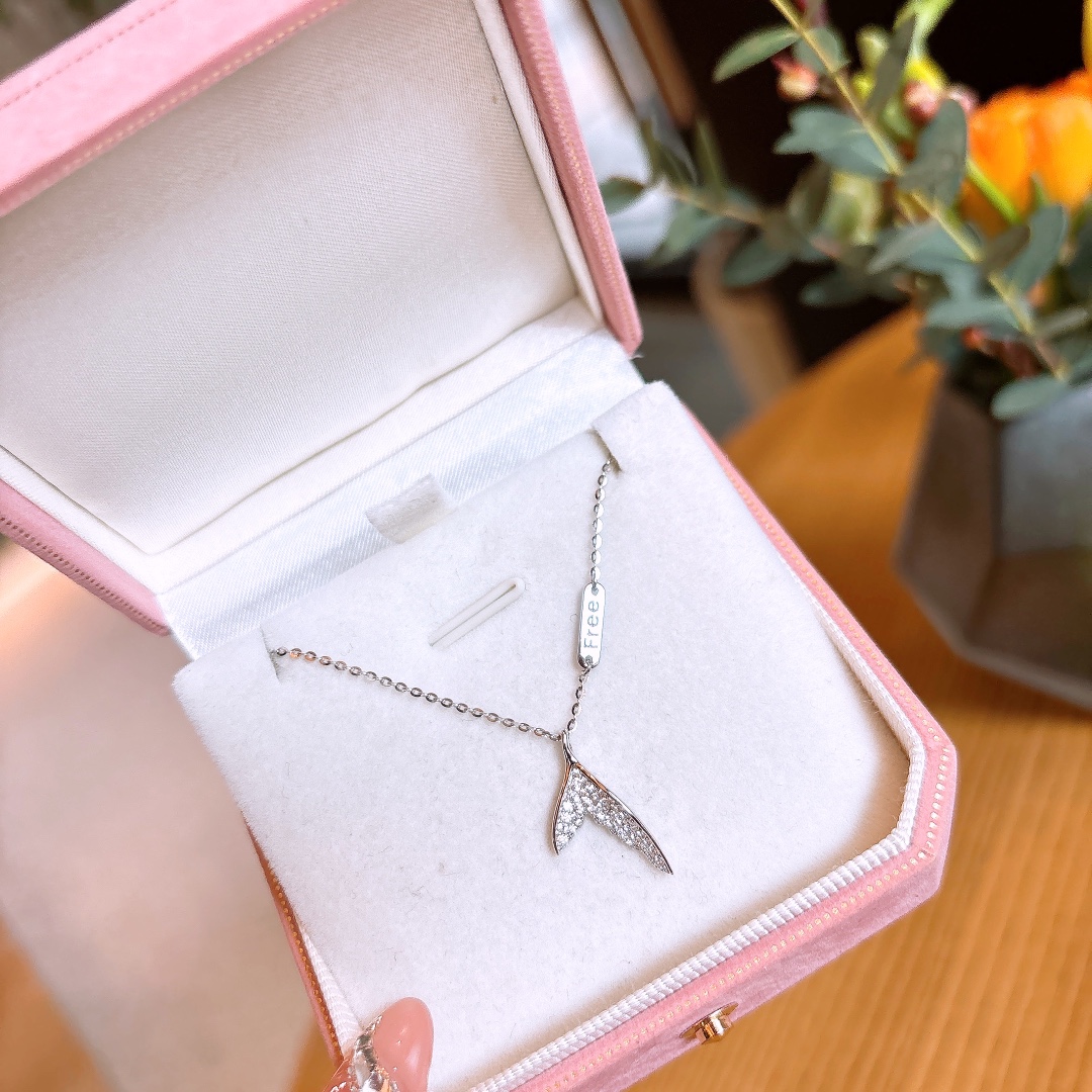 S925 Sterling Silver Necklace Gentle Annual Party Gold