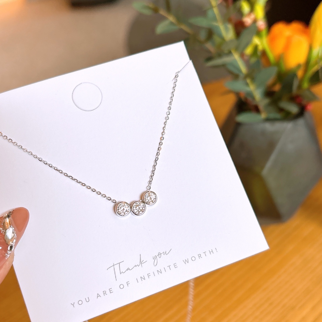 Fine Silver Necklace Ultra Minimal Father's Day Silver