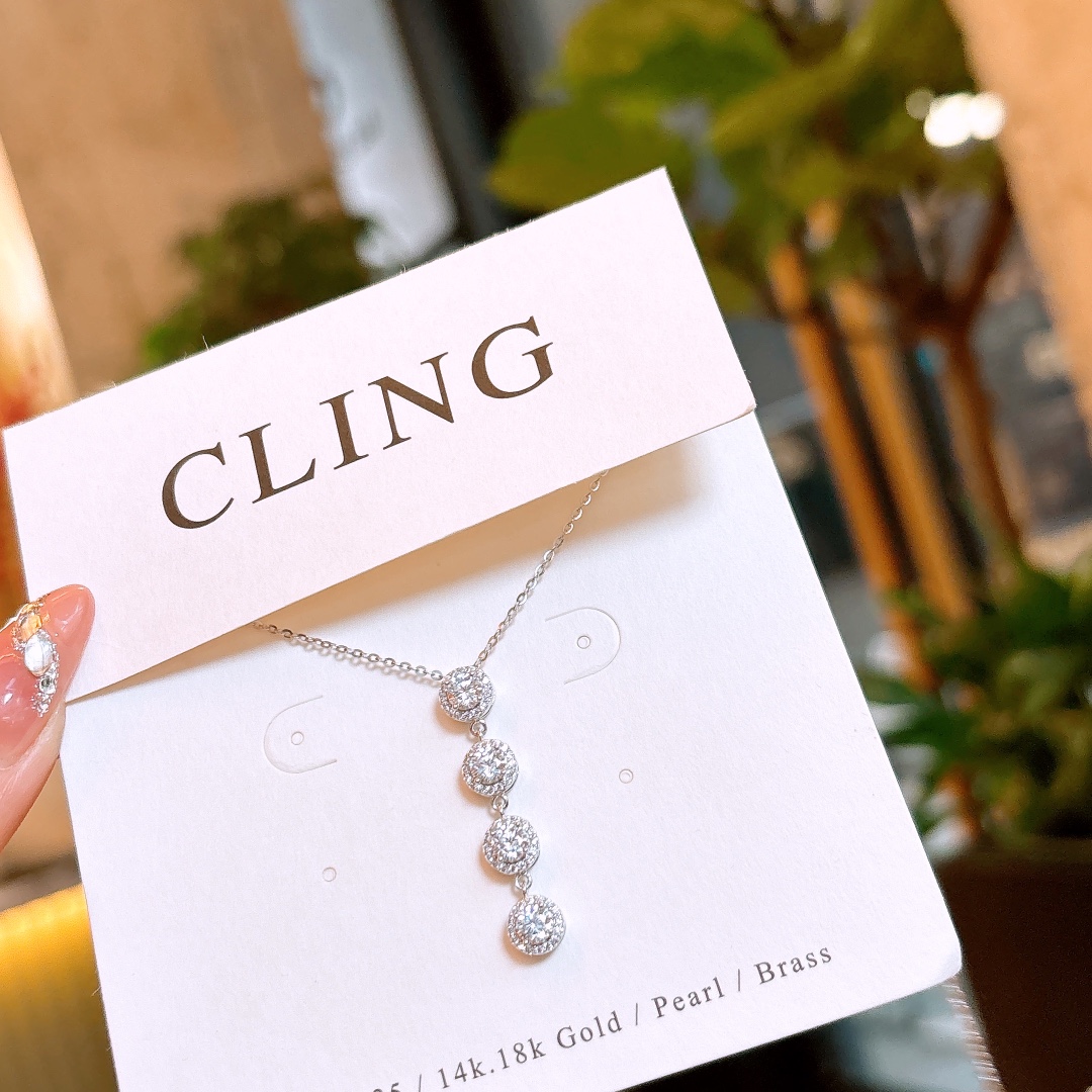 Nickel Free Silver Moissanite Necklace Chic Wedding Registration