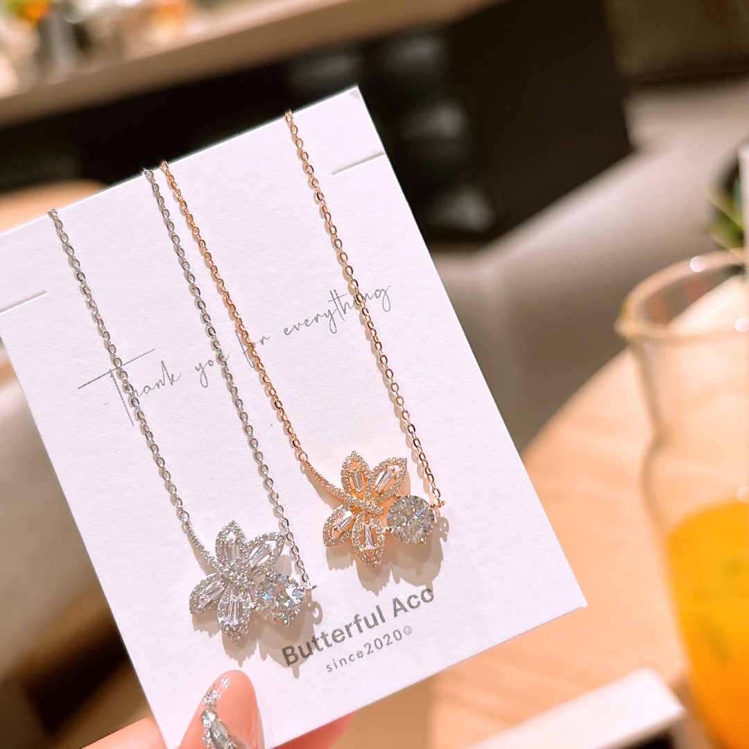 Hochglanzpoliertes Silber Moissanit Kette Rein Vatertag Gold