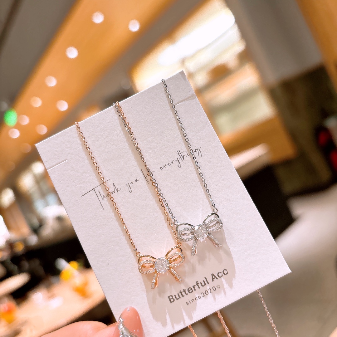 Allergiearmes Silber Moissanit Kette Süß & cool Party Silber