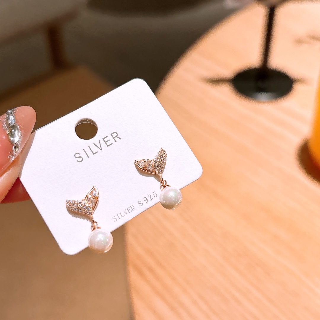 925 Silver Earrings French Banquet Silver