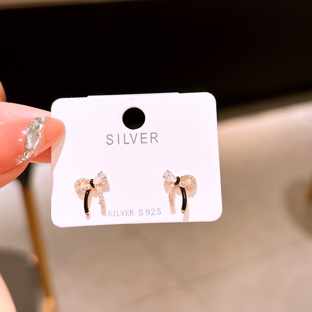 S925 Sterling Silver Earrings Romantic Workplace Silver