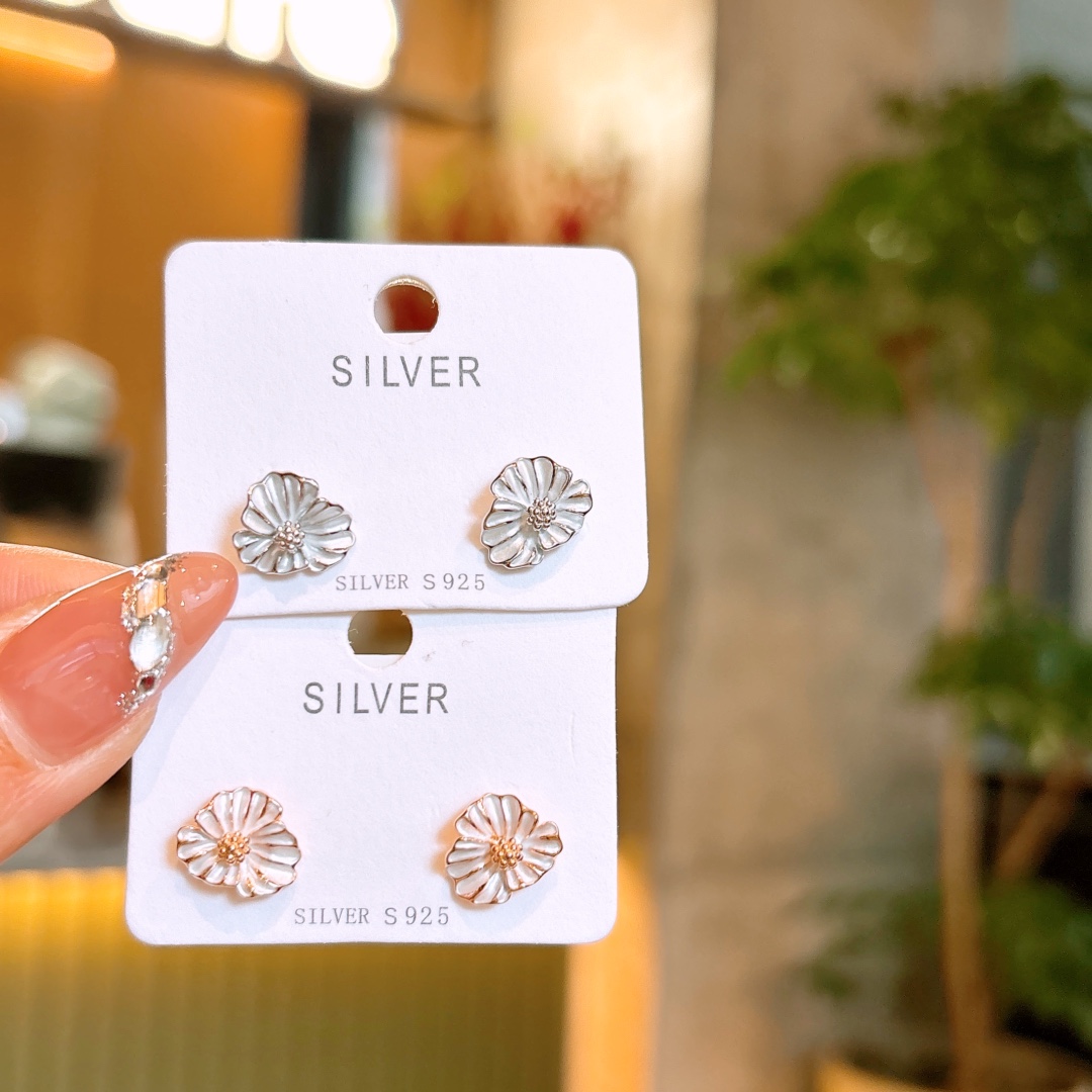 Hypoallergenic Silver Earrings Artistic Spring Festival Gold