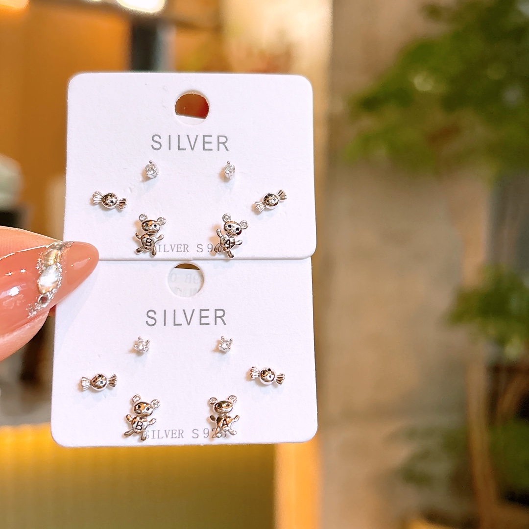 925 Silver Earrings Romantic Bestie Gift Silver