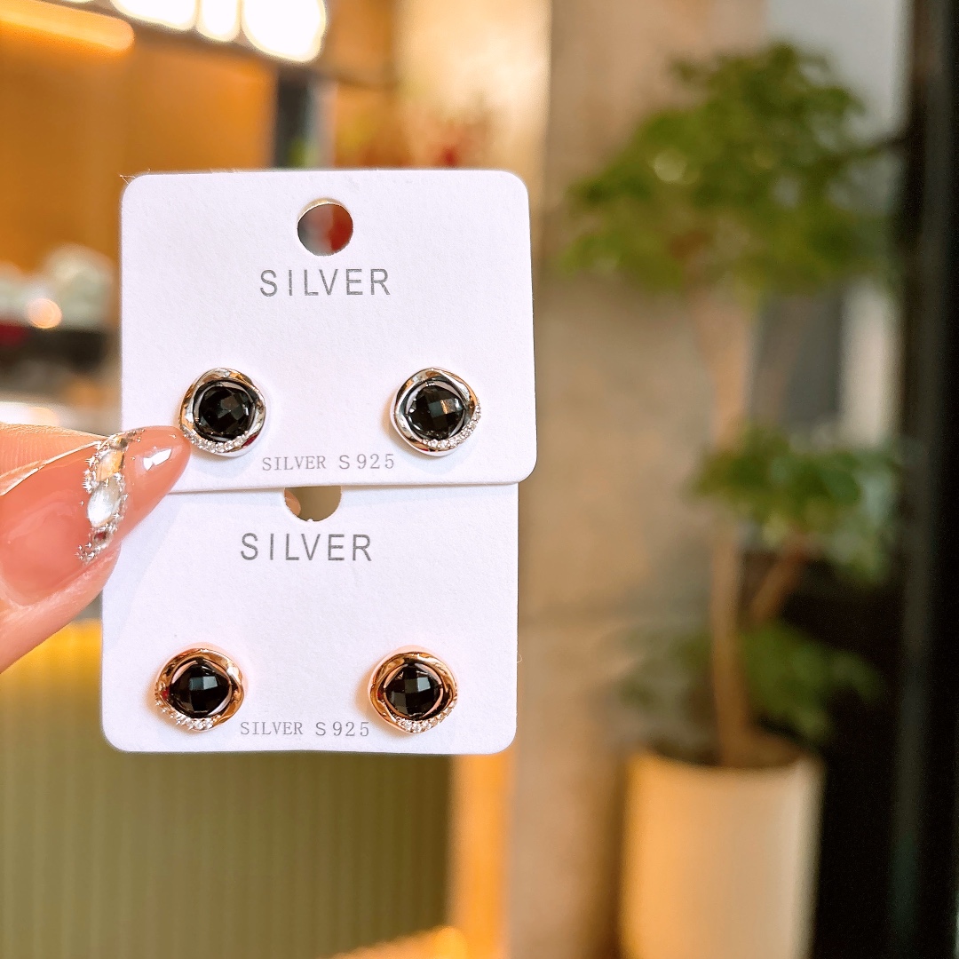 925 Silver Earrings Sweet & Cool Annual Party Gold